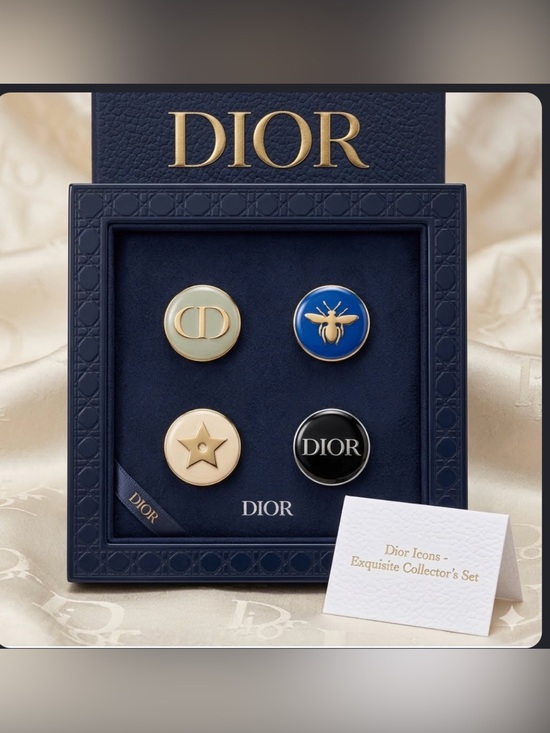 Dior Accessories - Dior Novelty Pin Badge Set (4 pins) - GWP - New in Box